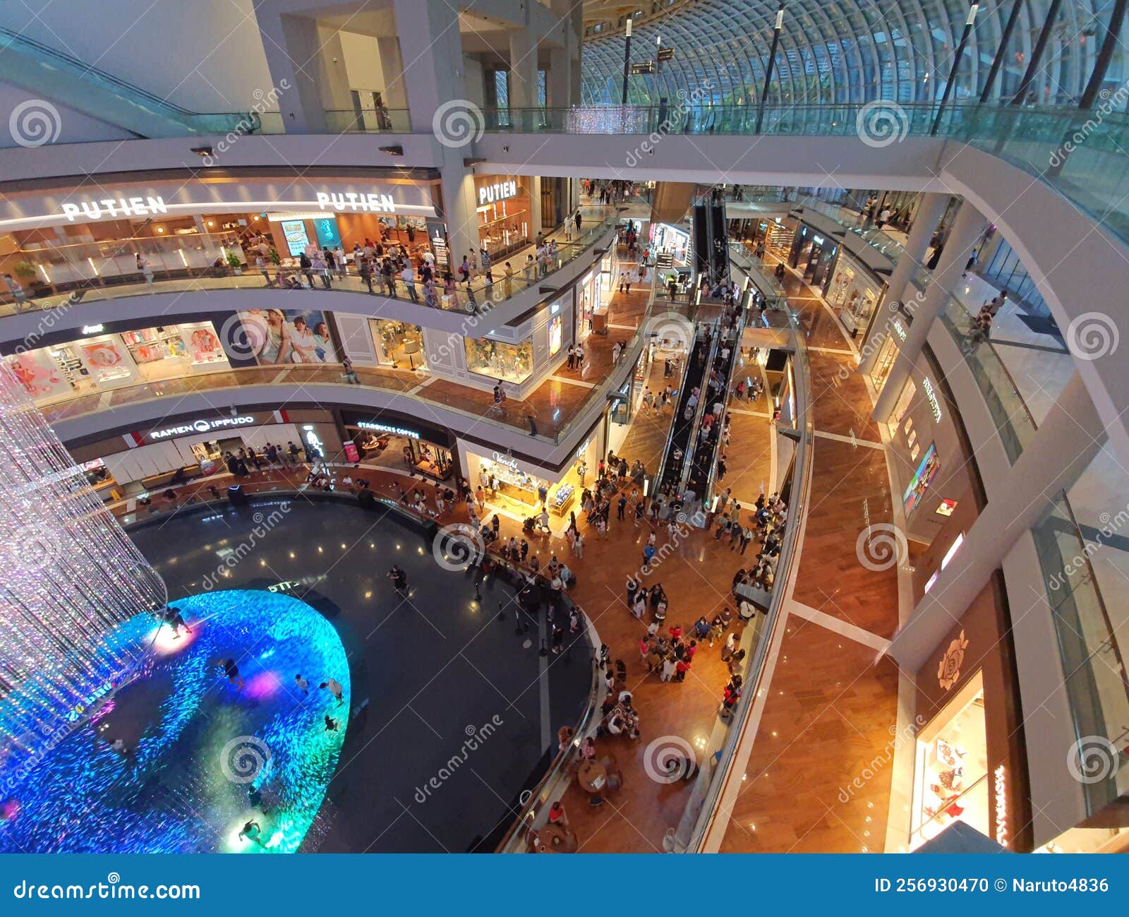 Shopping Mall in Singapore . MBS Editorial Image - Image of luxury ...