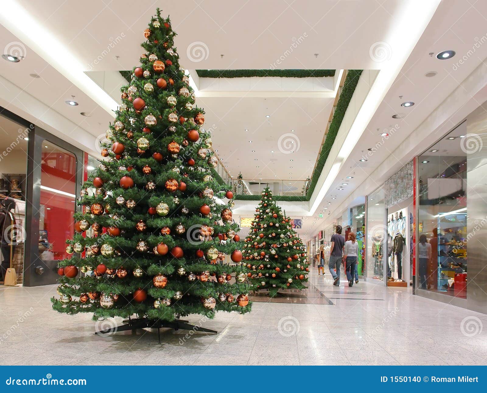 Shopping Mall During Xmas Time Stock Photo - Image: 1550140