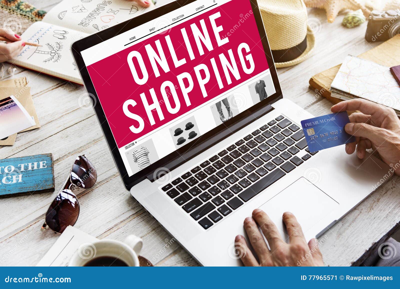 shopping online consumerism connection sale concept