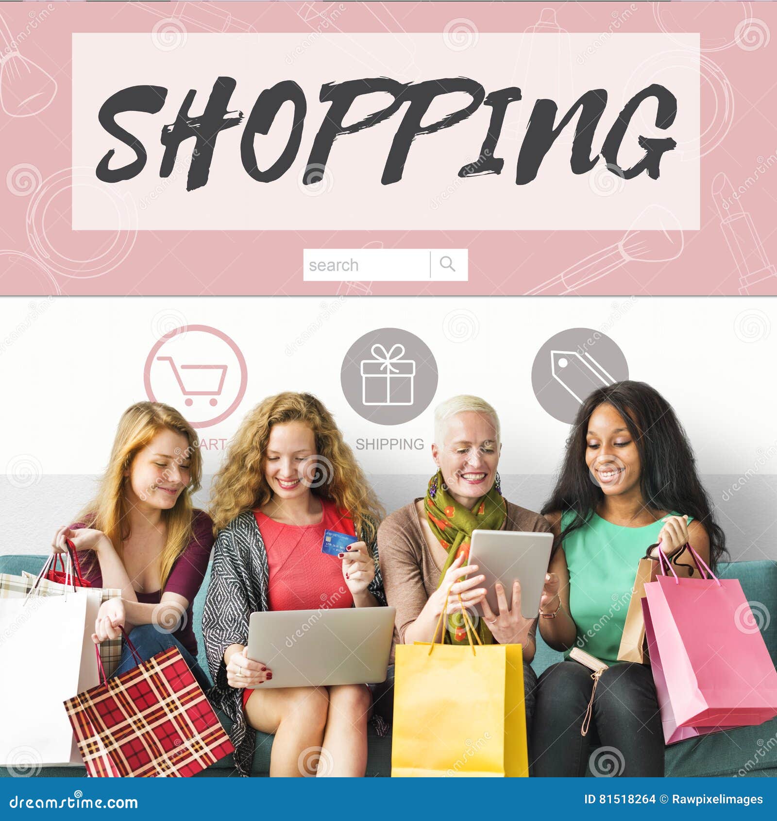 shopping online consumerism connection sale concept