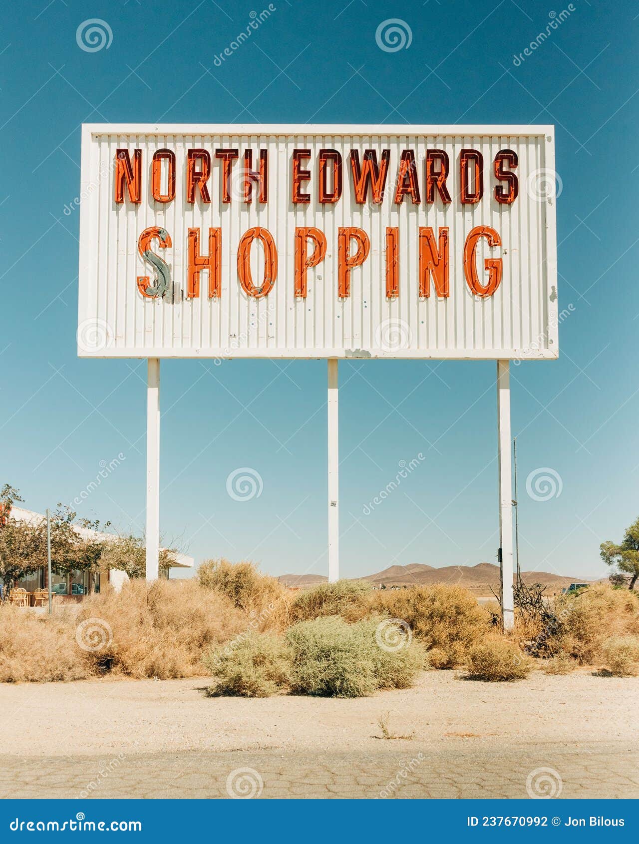 Shopping Sign in North Edwards, California Editorial Photography Image of california, desert