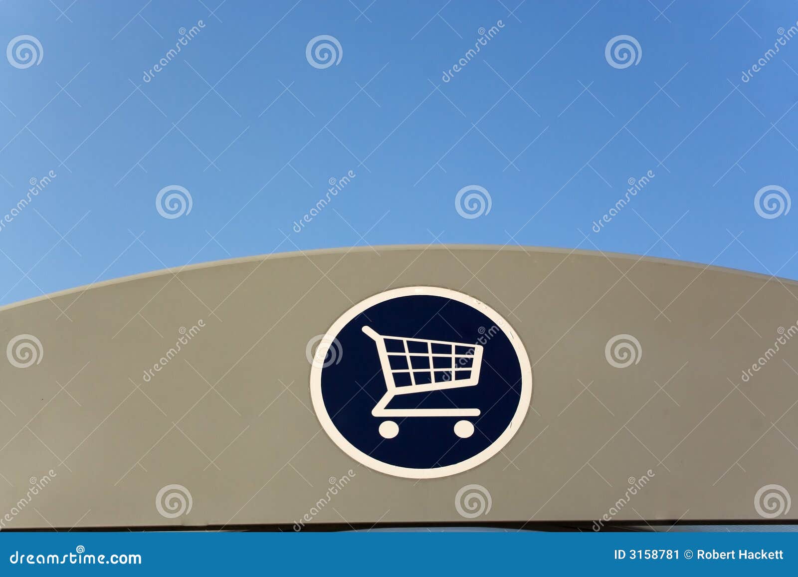 Shopping trolley sign stock image. Image of supermarket 3158781