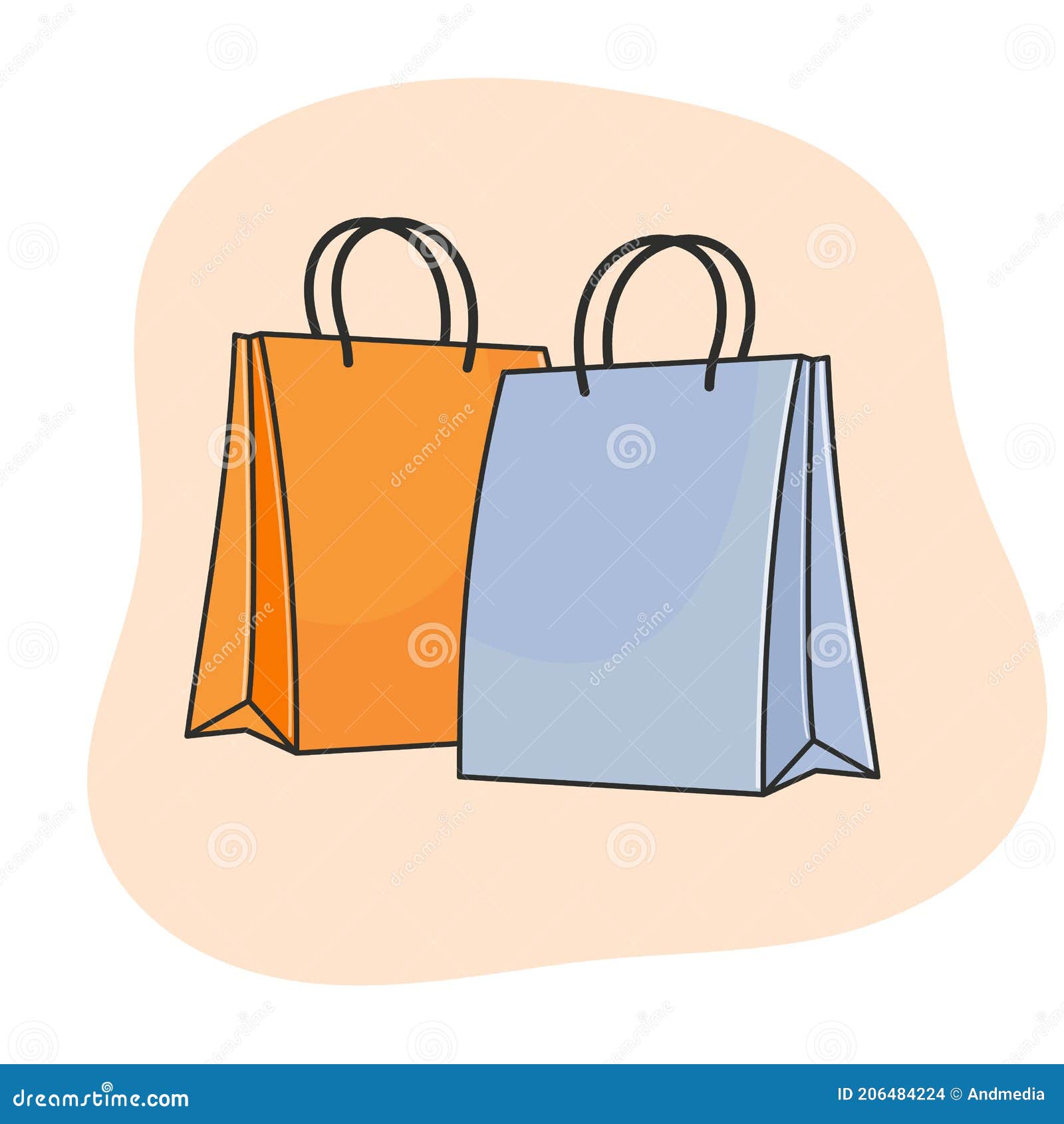 shopping two paper bags.
