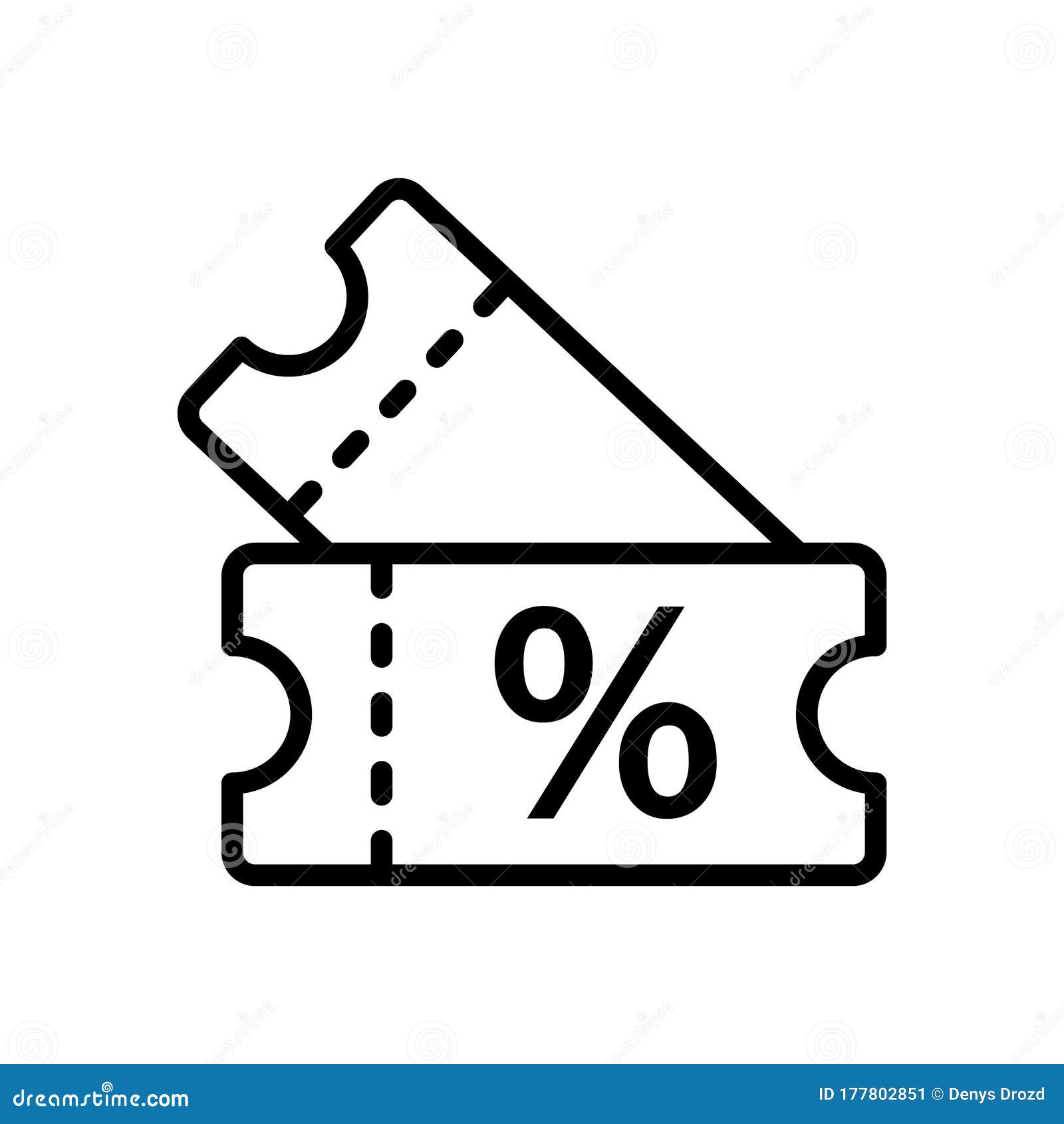 Shopping Voucher Vector Icon Discount Ticket Illustration Sign Coupon