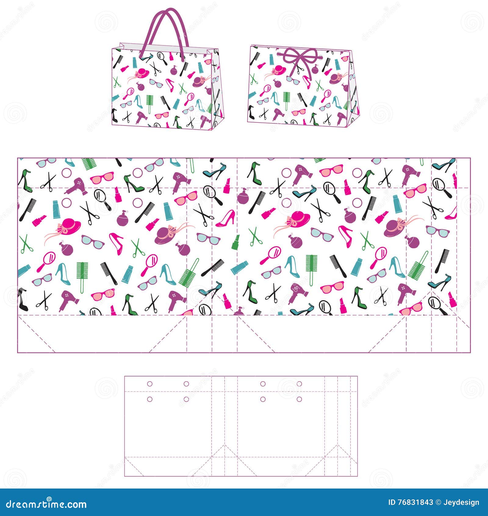 shoppinh bag with accessories for girls