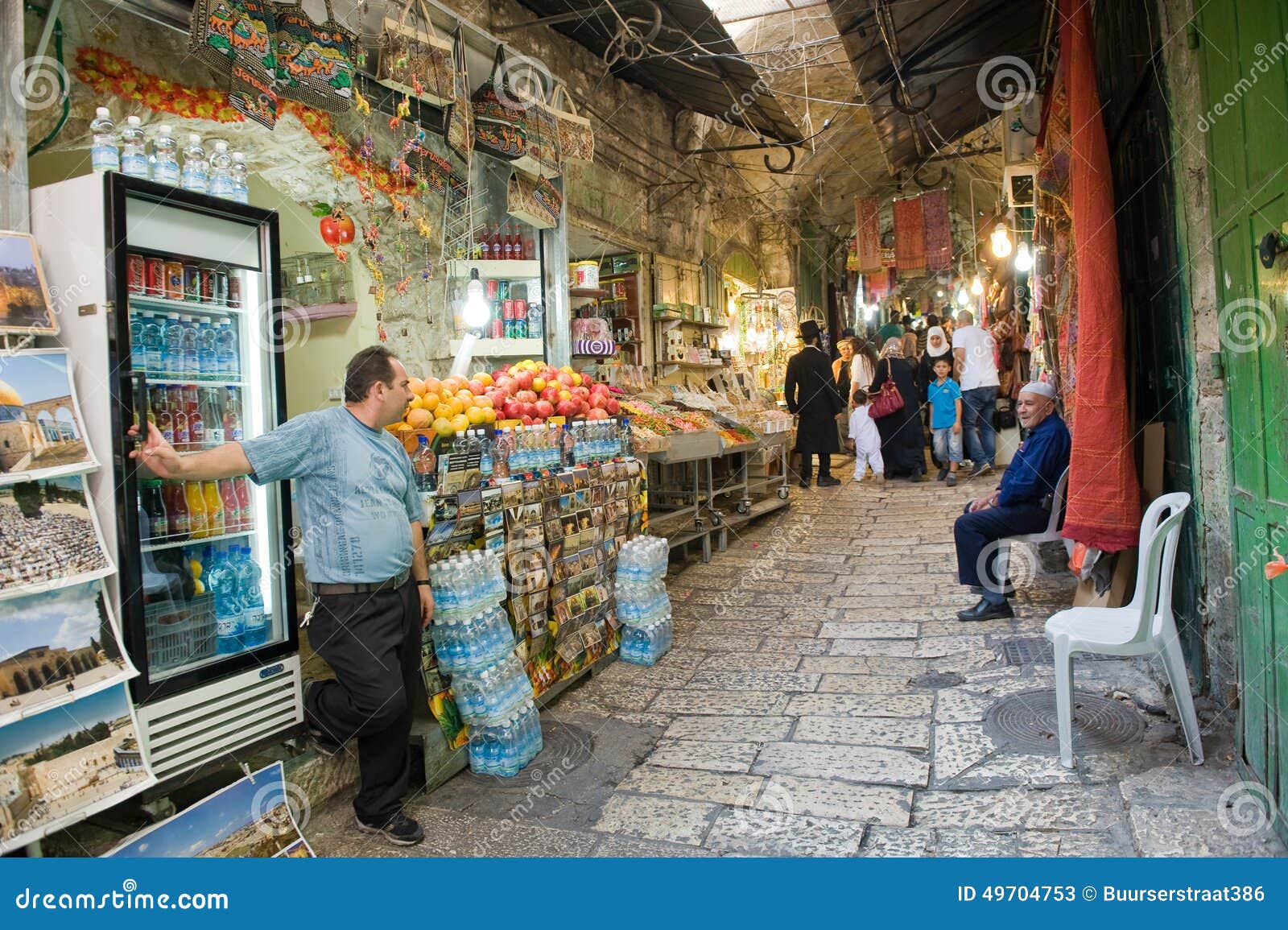 Shops in Jerusalem redaktionelles stockfoto. Bild von verkaufen 49704753