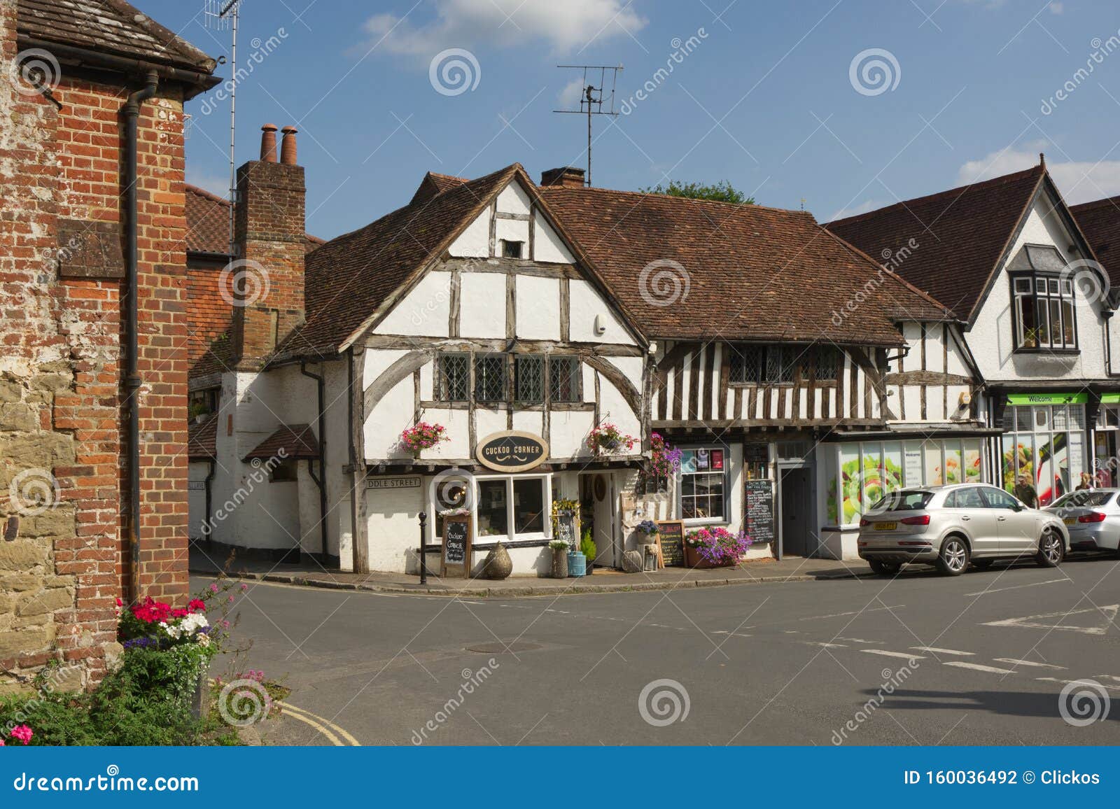 Shops at Shere, Surrey, England Editorial Photography Image of brick