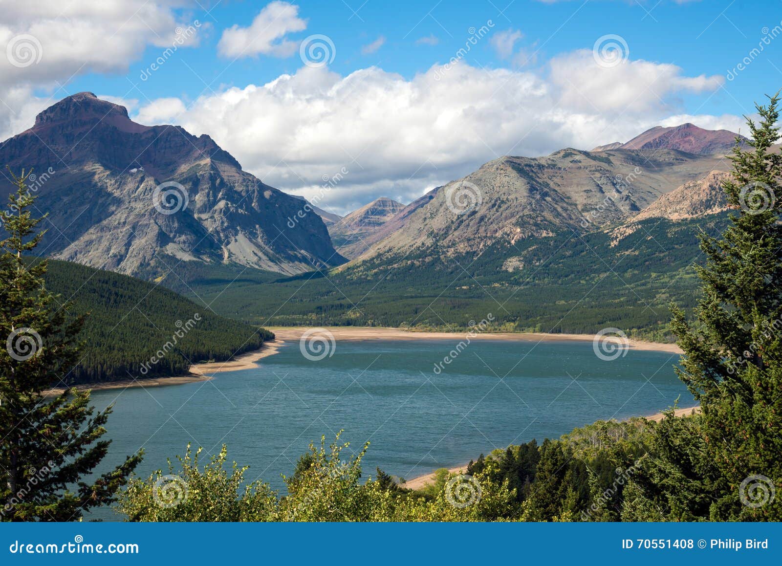 shoreline of lower two medicine lake