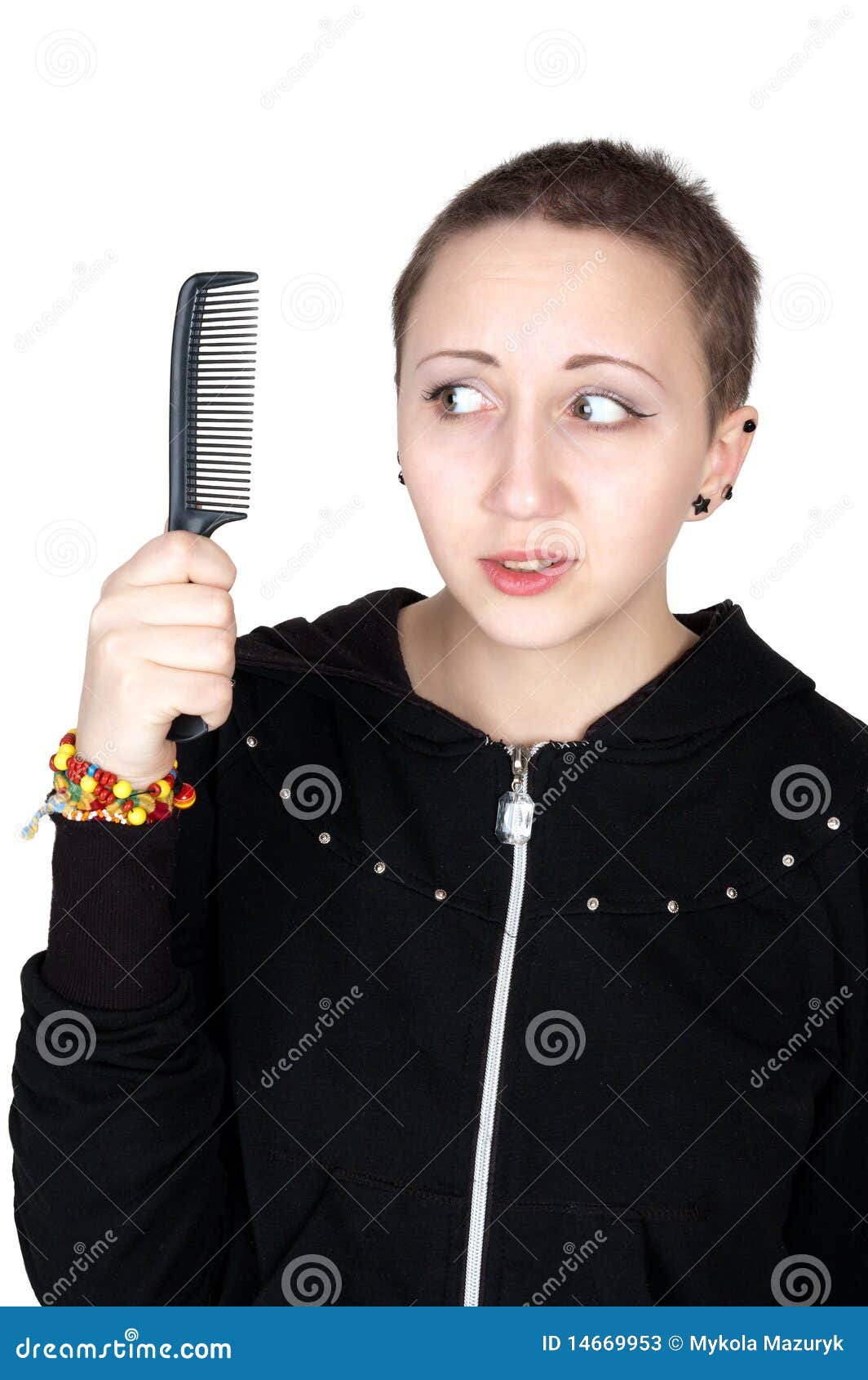Short Haired Girl Stock Image Image Of Black Hairdresser 14669953