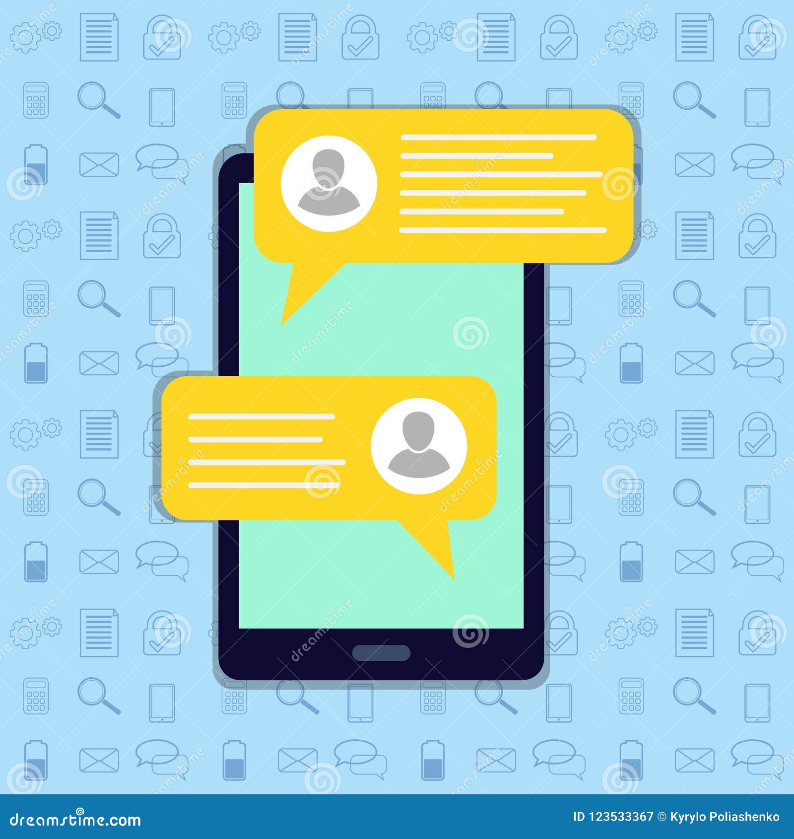 short message service bubbles stock vector illustration of short message service