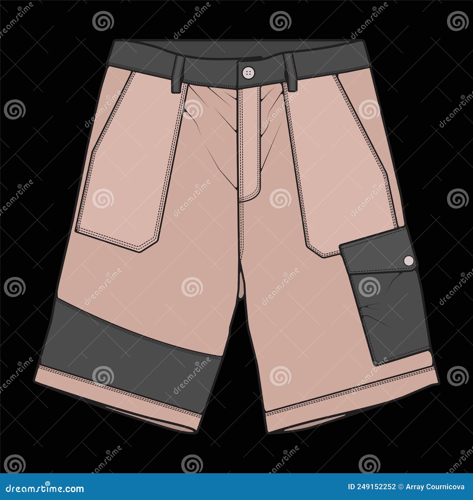short pants color block drawing , short pants in a sketch style, trainers template,  .
