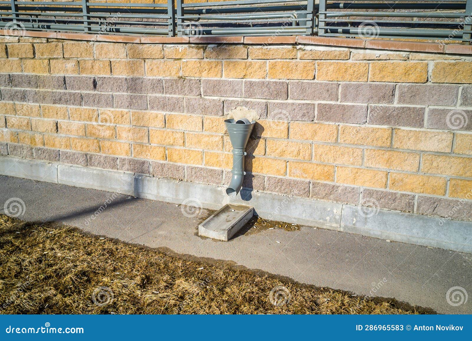 Short plastic downspout stock image. Image of pipe, tube 286965583