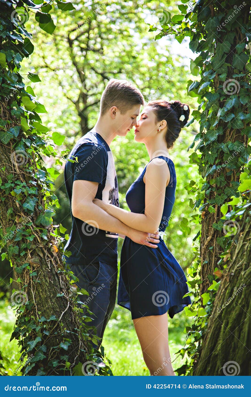 Short Romantic Time before First Kiss Stock Photo Image of cheerful