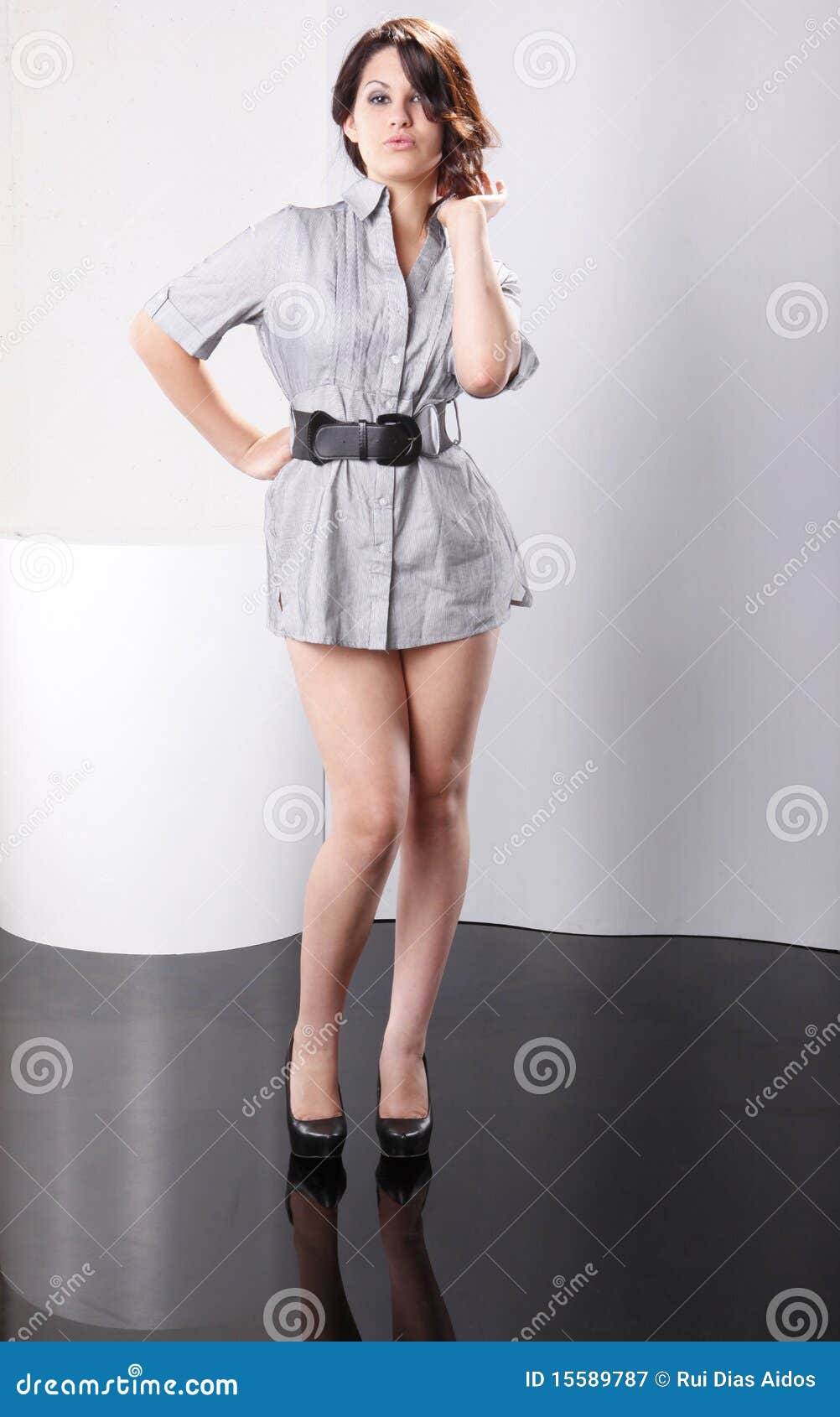 Short shirt dress stock image. Image of ...