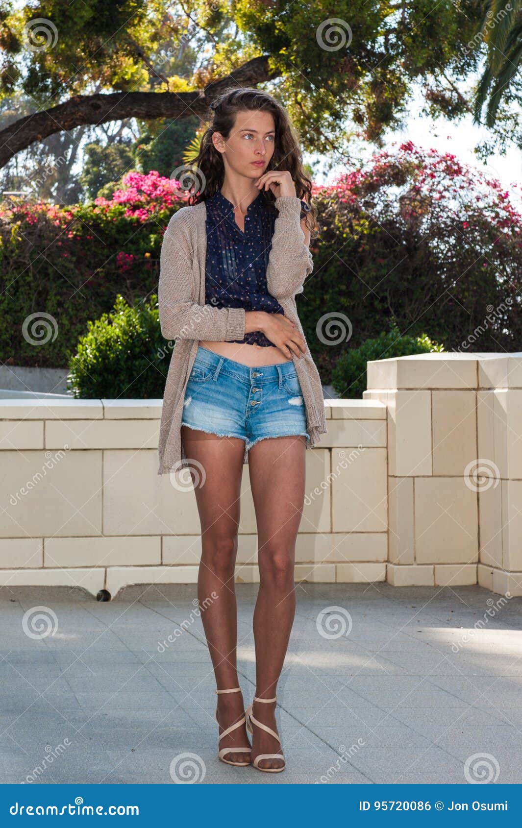 Short Shorts and Nylon Legs Stock Photo - Image of stockings, pretty ...