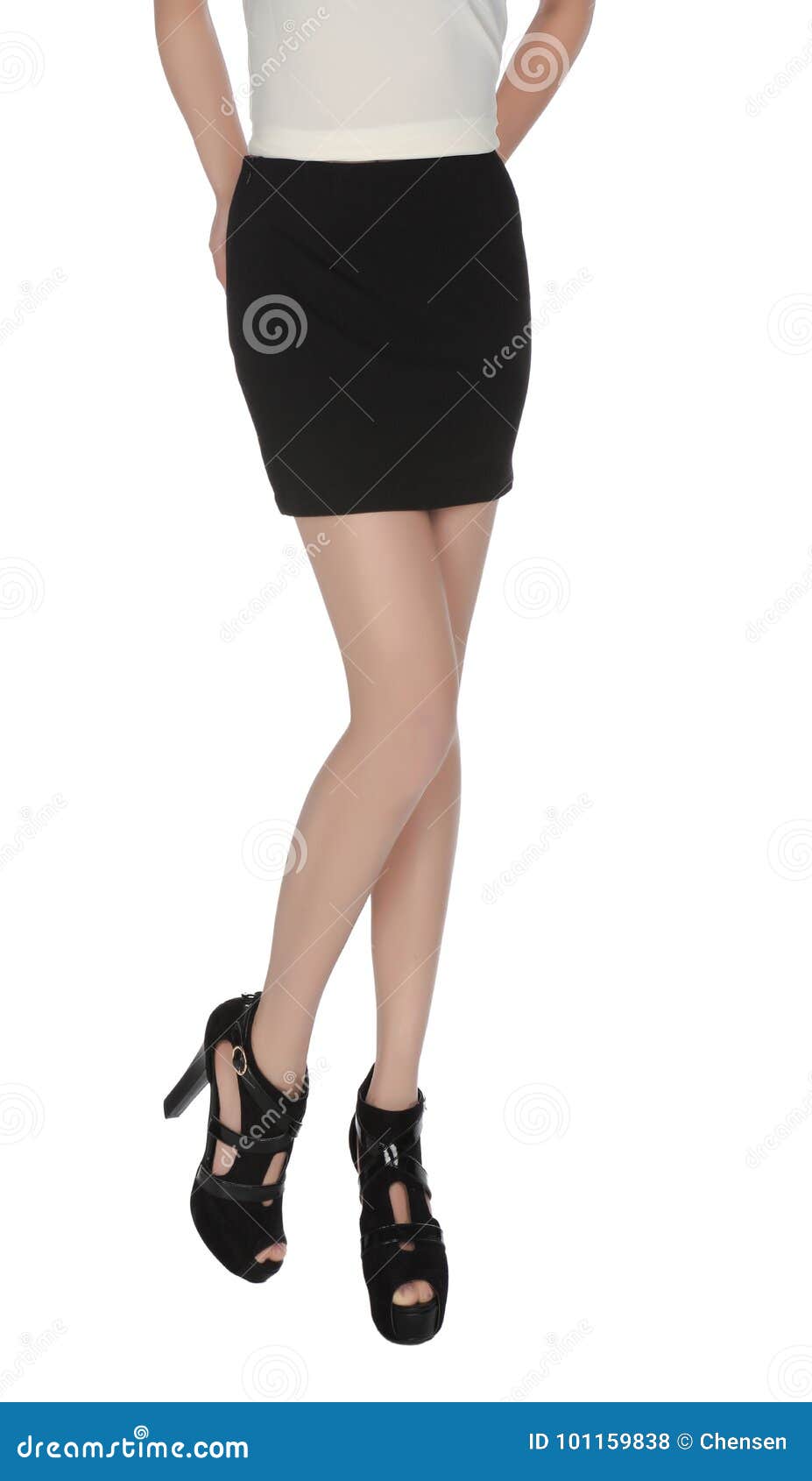 Short Skirt Long Legs and High Heels Stock Photo - Image of figure ...