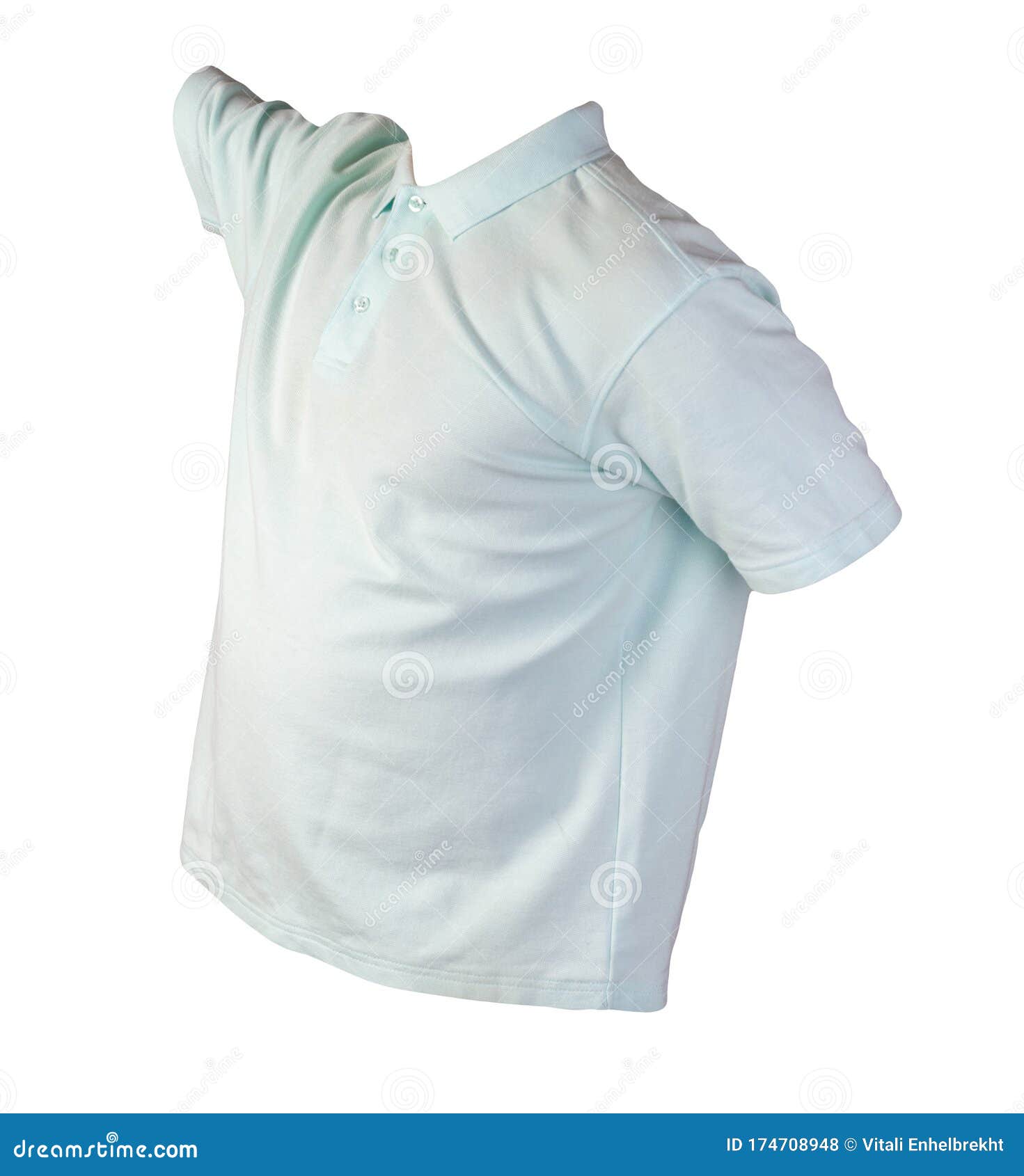 Short Sleeved T-shirt Isolated on White Background Cotton Shirt ...