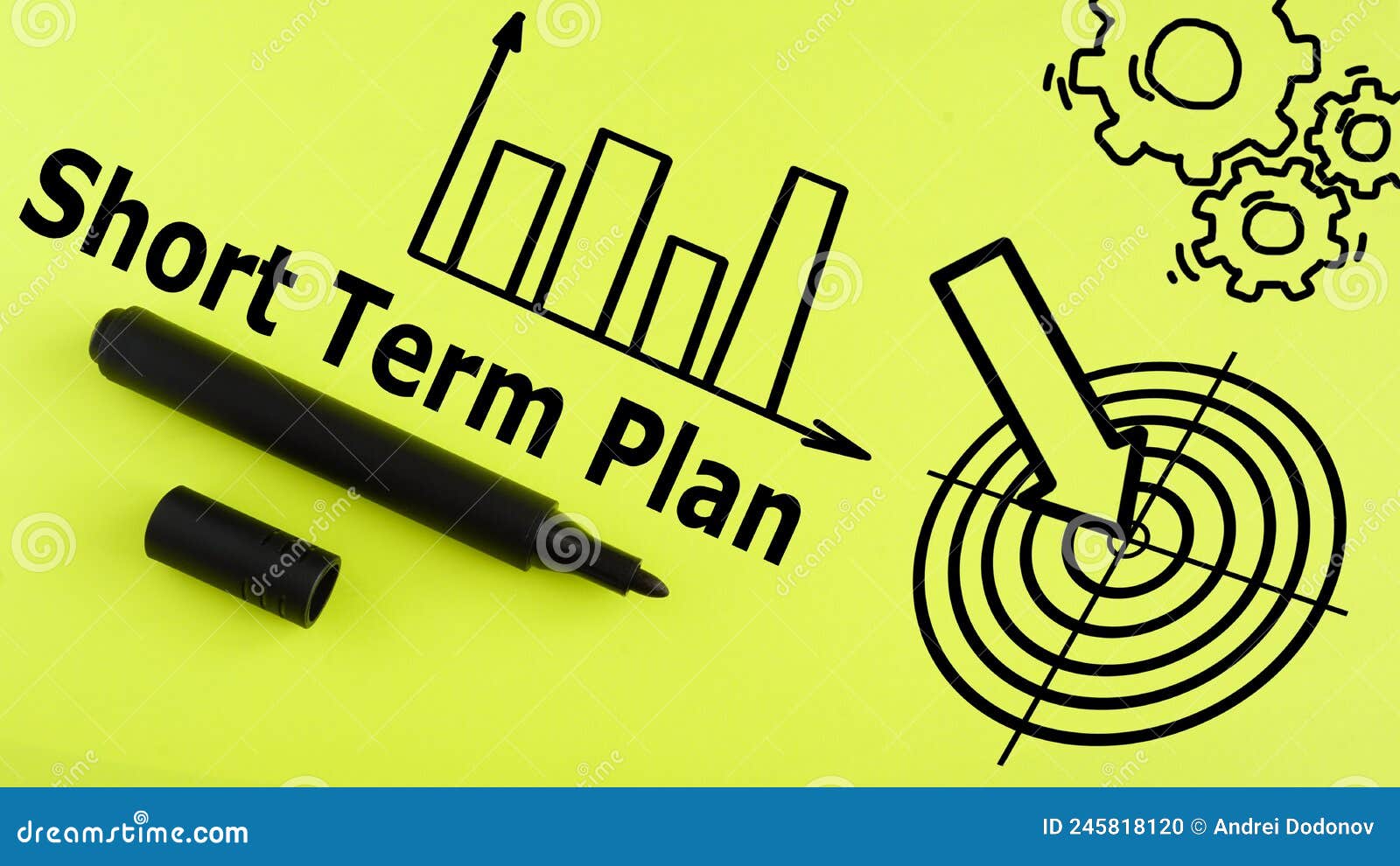 Short Term Plan is Shown Using a Text Stock Photo Image of duration