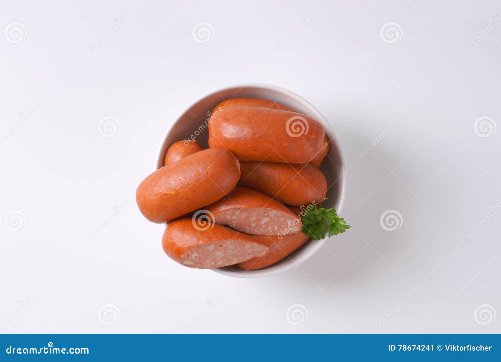 Short thick sausages stock image. Image of group, shot 78674241