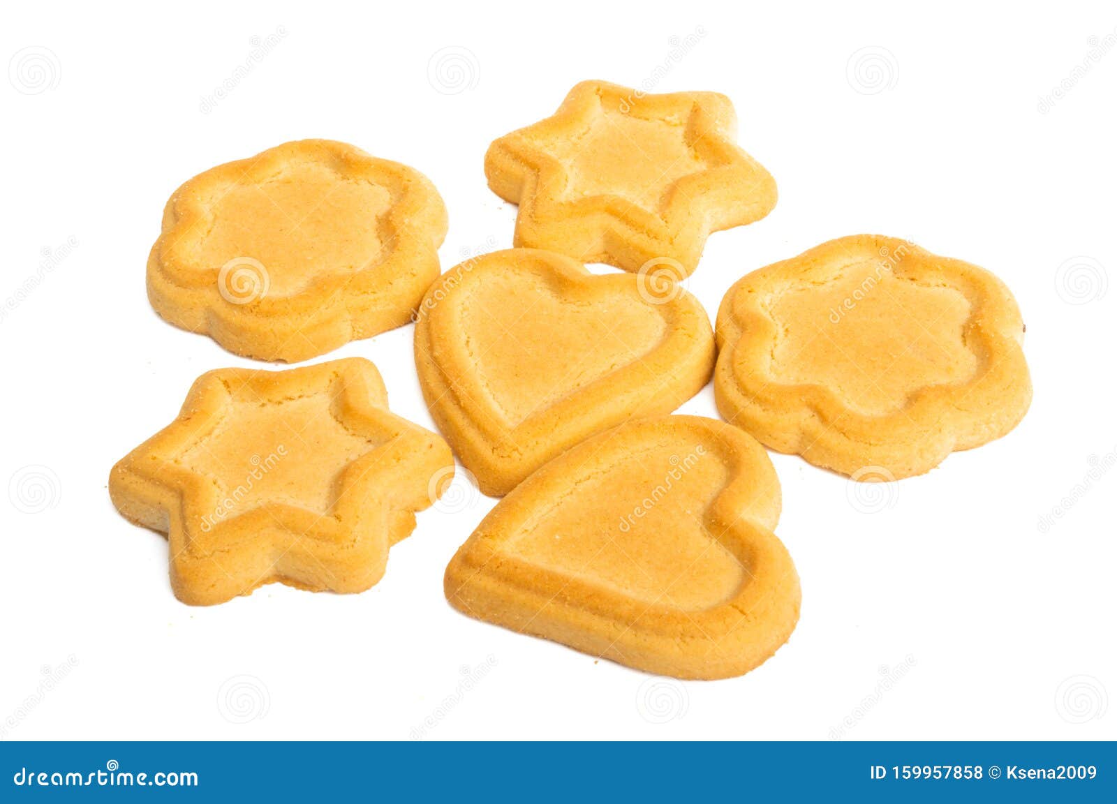 Shortbread Cookies Isolated Stock Photo Image of calorie, fattening 159957858