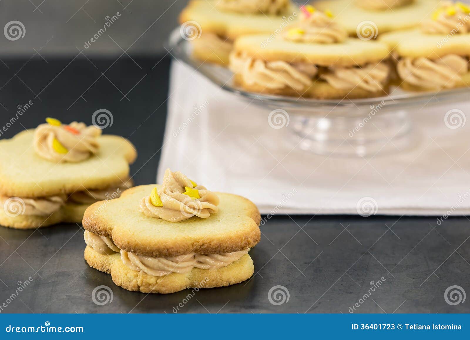 Shortbread Sandwich Cookies Stock Image Image of christmas