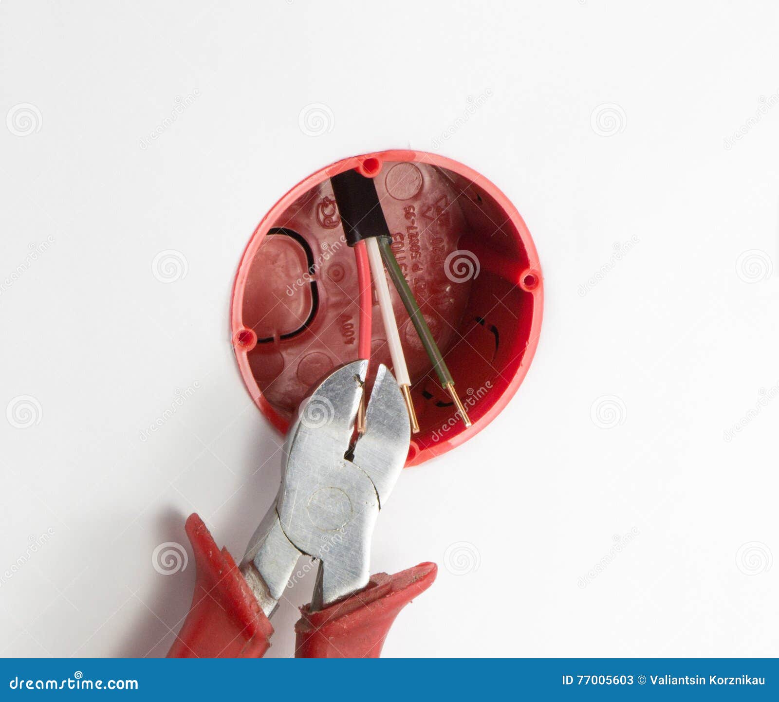 Shortening wire cutters stock image. Image of electric 77005603
