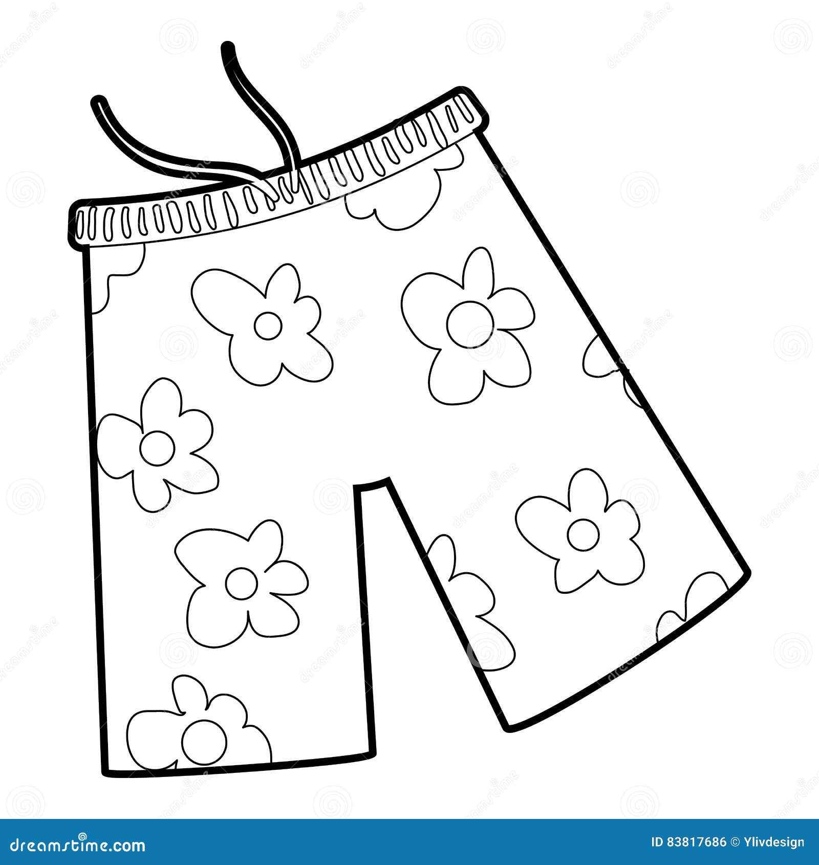 Swim Trunks Clipart Black And White