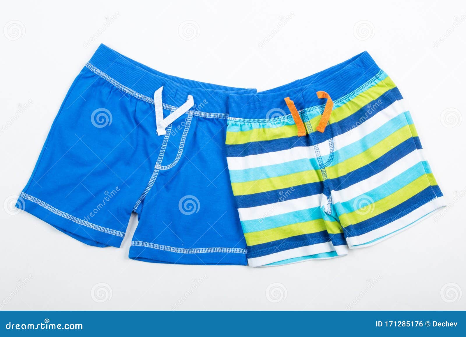 Blue Shorts for Swimming for Men or Children Stock Photo - Image of ...