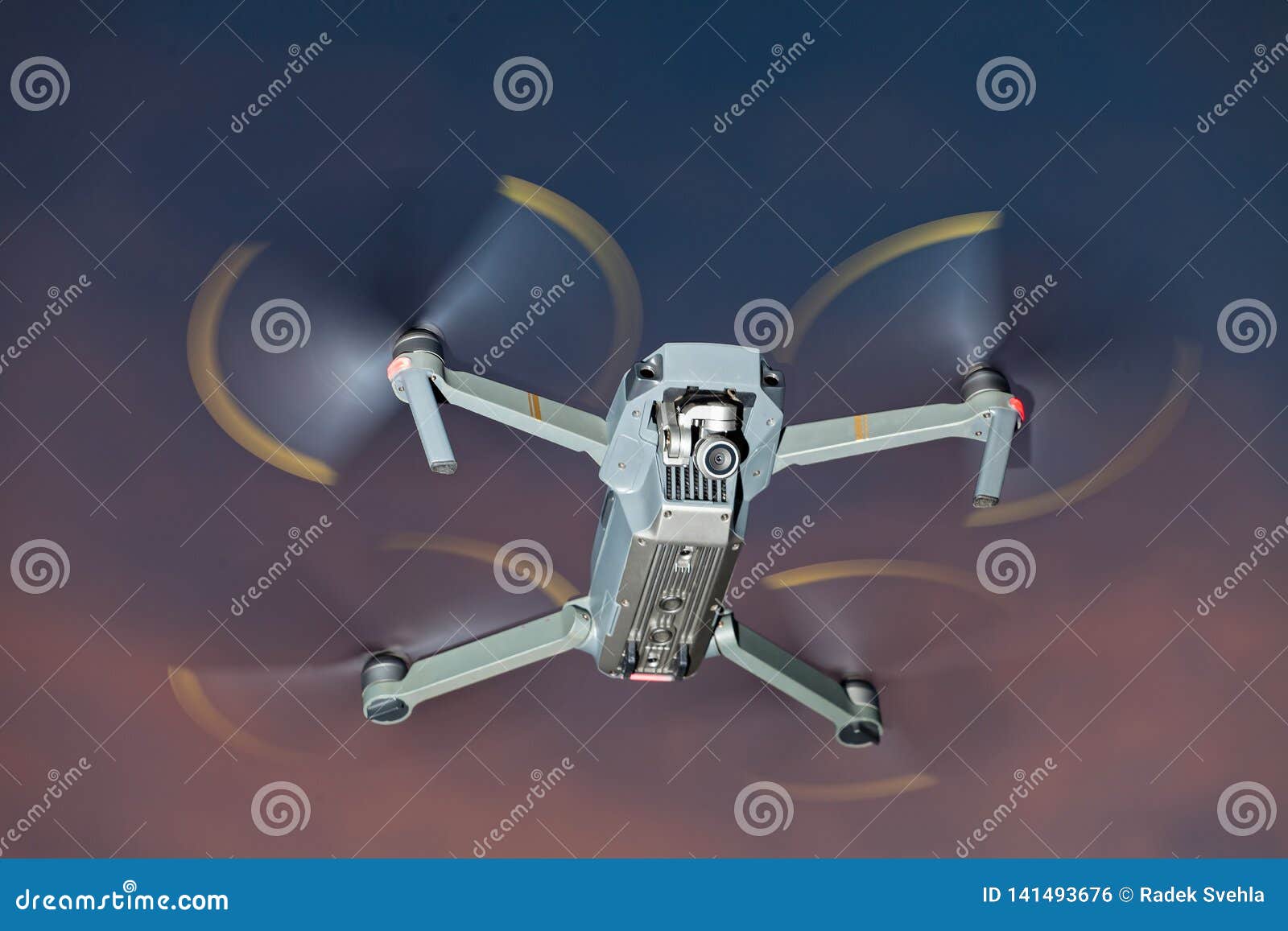 a shot of a flying dron