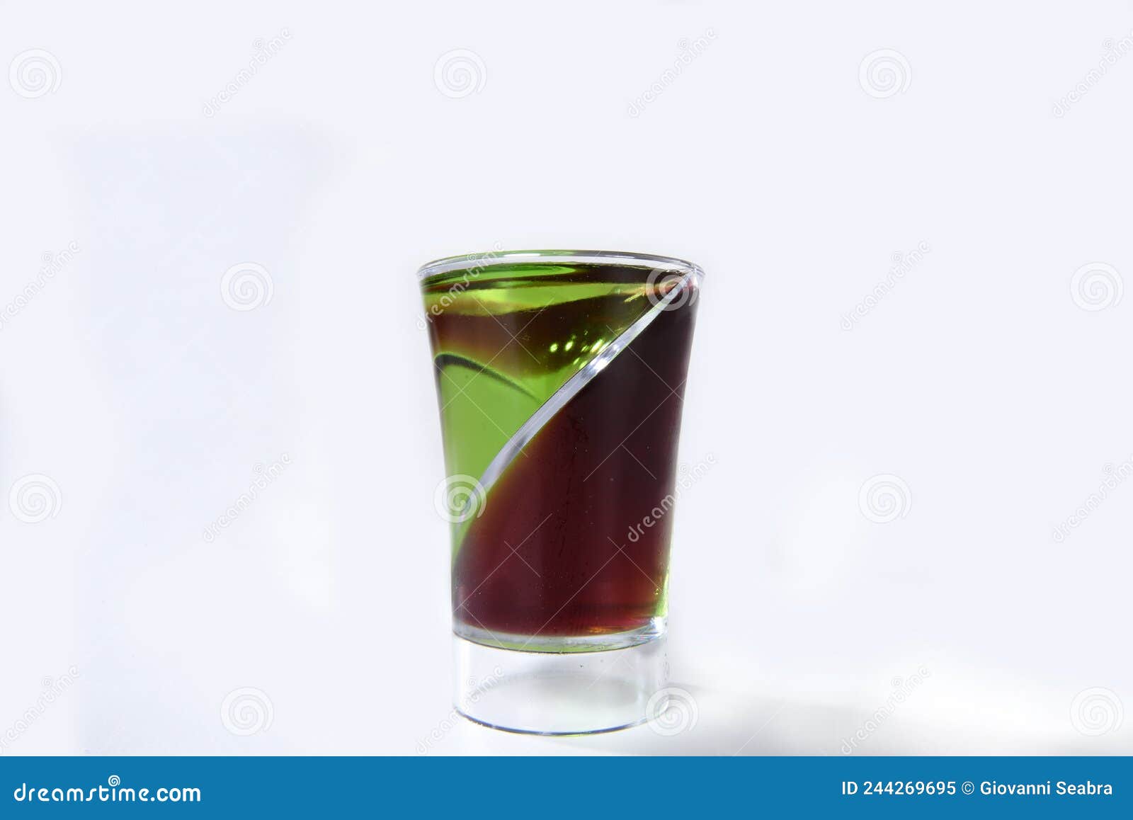 Shot for Mix Drinks with Split in Half Isolated on White Background Stock  Image - Image of cold, background: 244269695