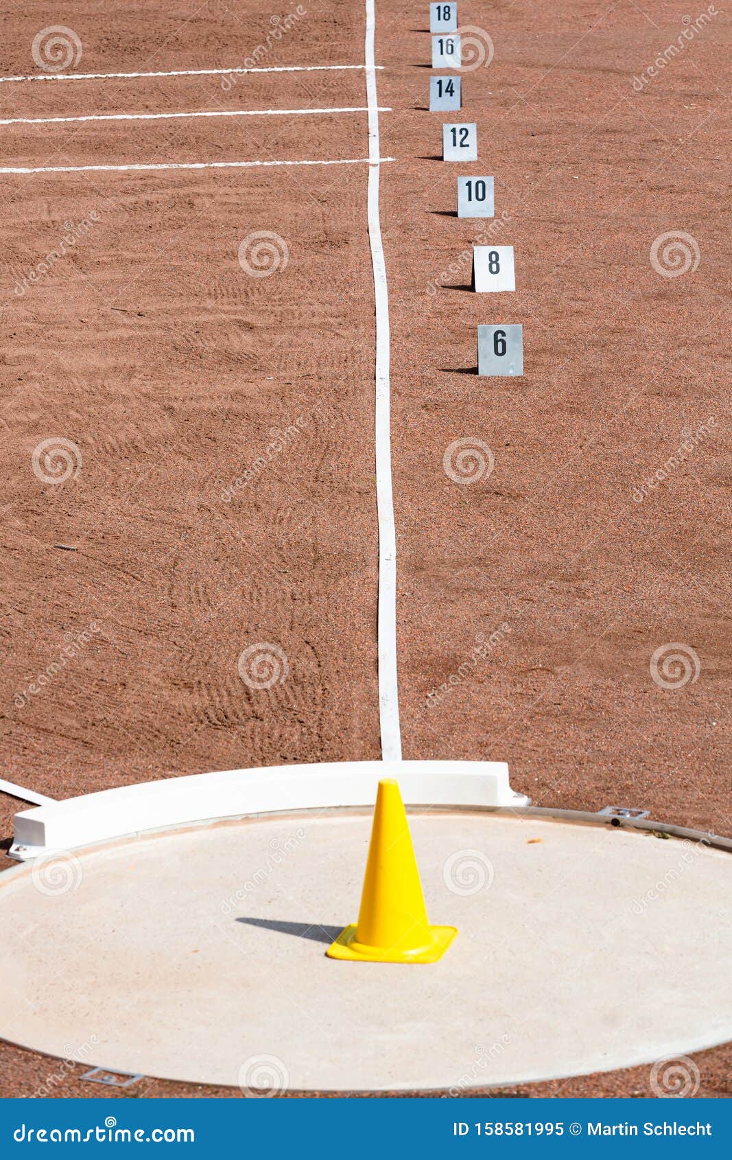 Shot Put Area With Lines And Numbers Stock Image Image Of Health