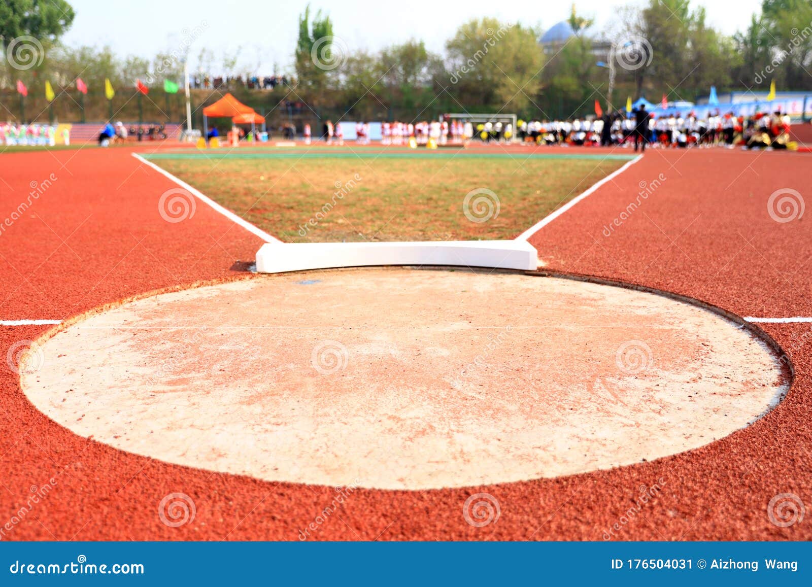 The shot put site stock image. Image of exercising, race 176504031