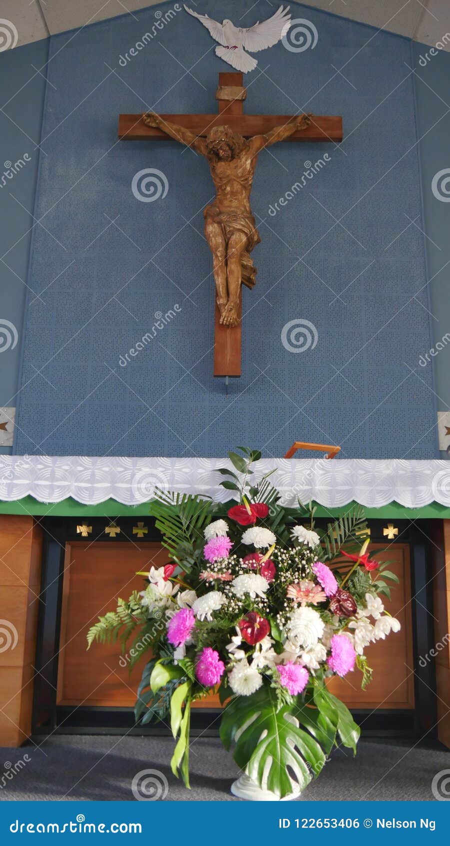 Statue of Worship & Decoration for a Funeral Stock Photo Image of