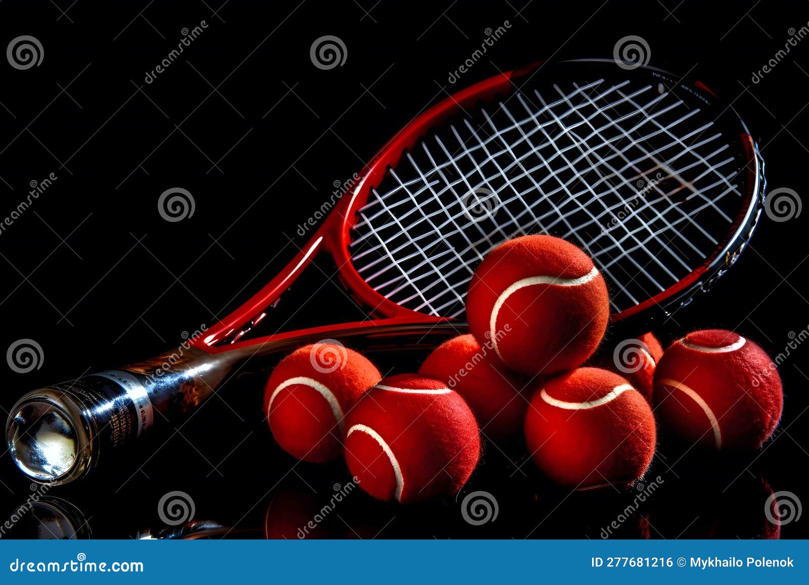 A Shot of a Tennis Racket and a Tennis Ball. Neural Network AI