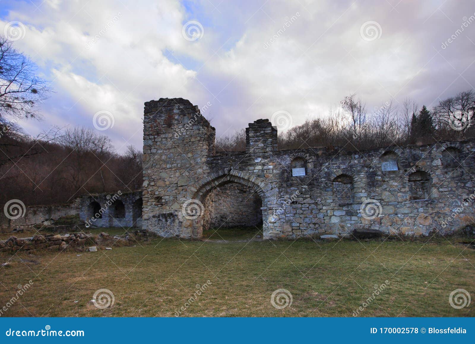 the ruins of the academy in ikalto monastery, georgia
