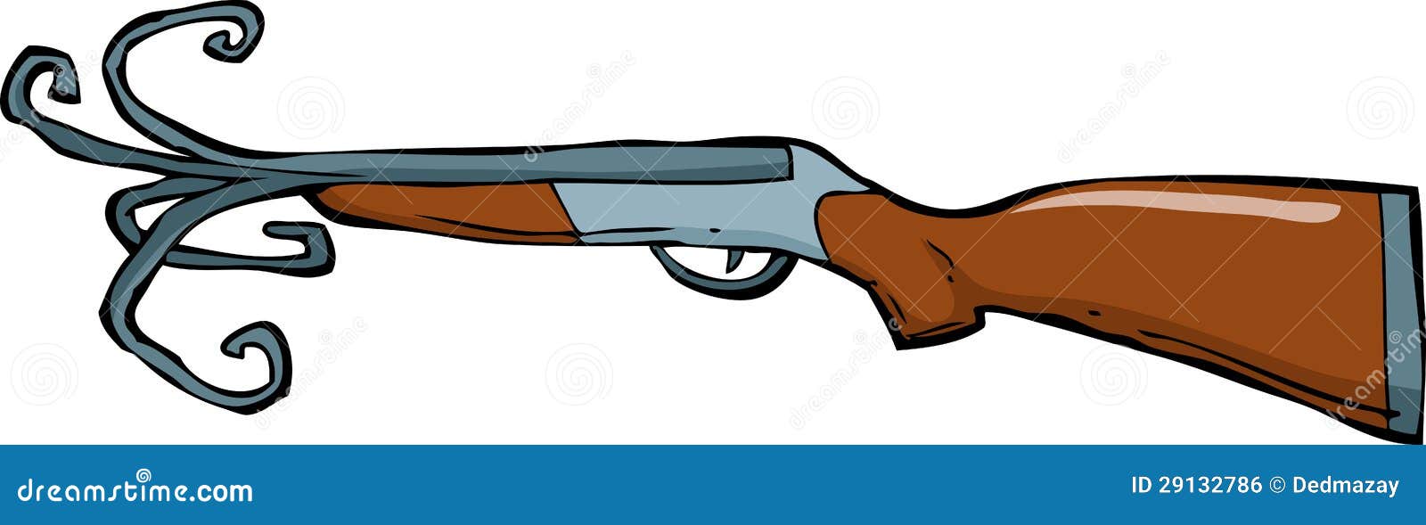 Shotgun stock vector. Illustration of cartoon, barrel - 29132786