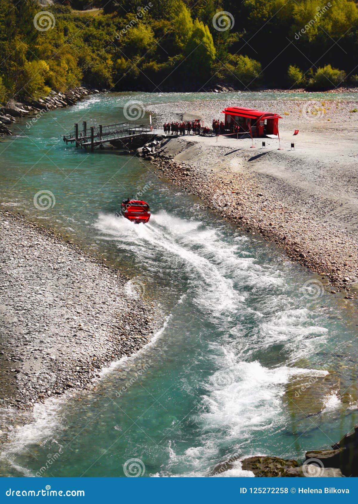 jet boat ride, new zealand editorial stock photo. image of