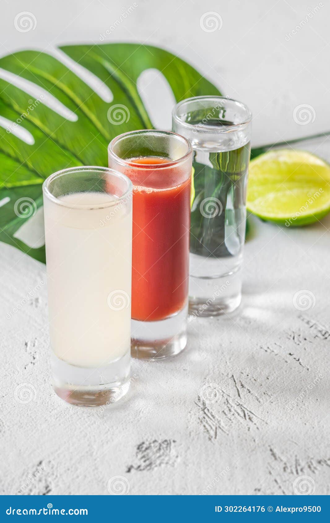 shots of bandera cocktail