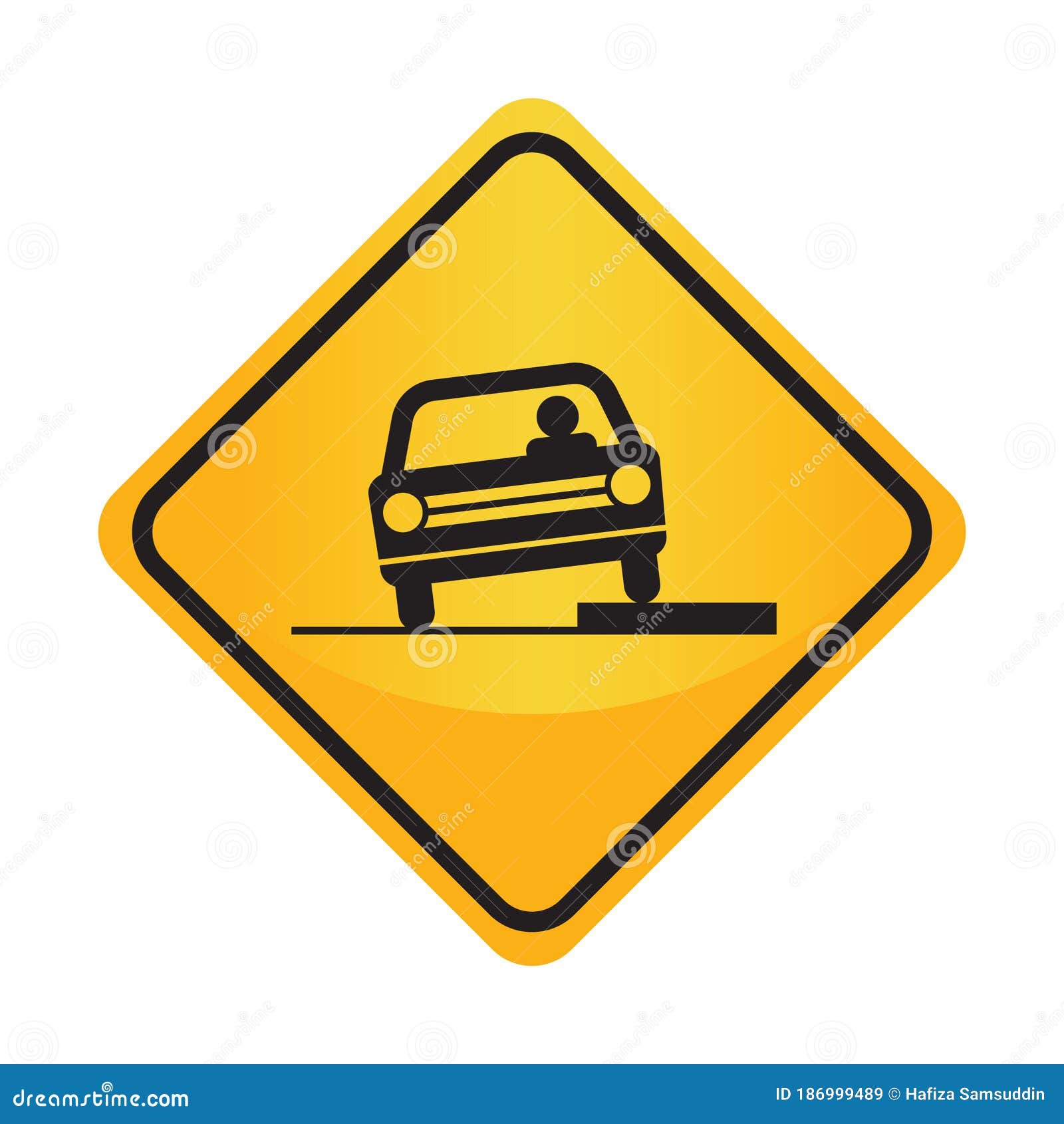 Shoulder Dropoff Sign. Vector Illustration Decorative Design Stock