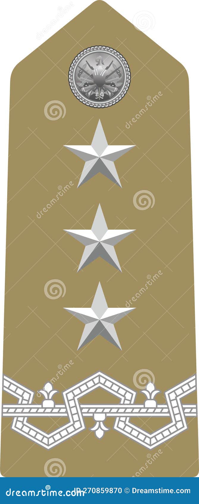 shoulder pad military officer insignia of the italy generale di corpo d'armata (lieutenant general of army corps)