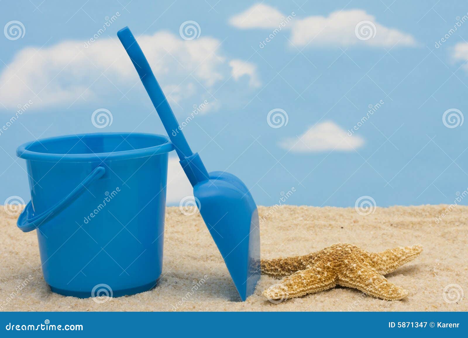 Shovel and Bucket stock image. Image of clouds, object 5871347