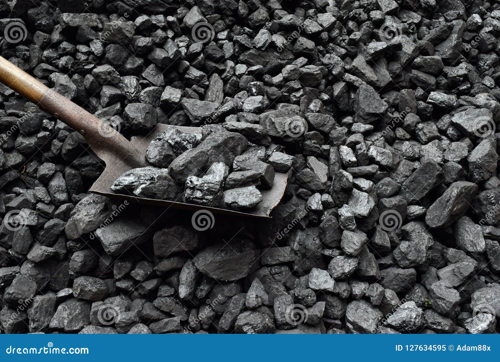 Shovel and coal stock image. Image of extraction, industry 127634595