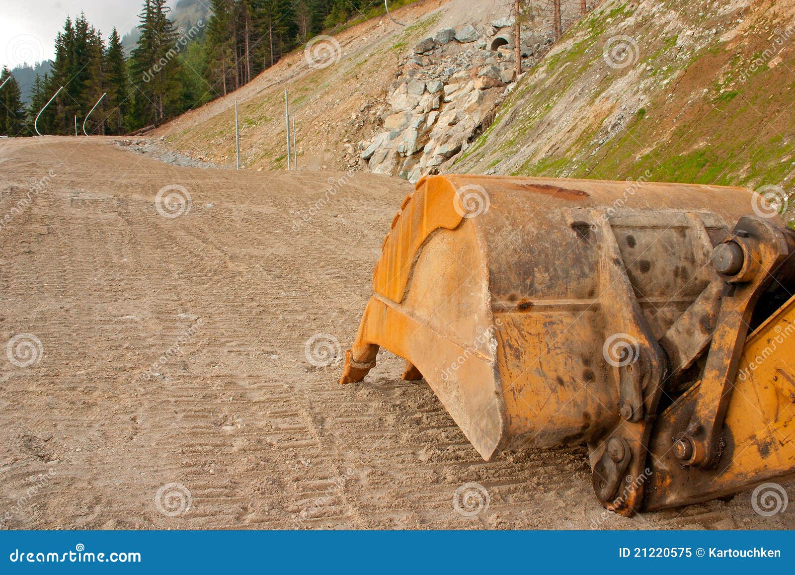 Shovel Digger and Track stock image. Image of equipment 21220575