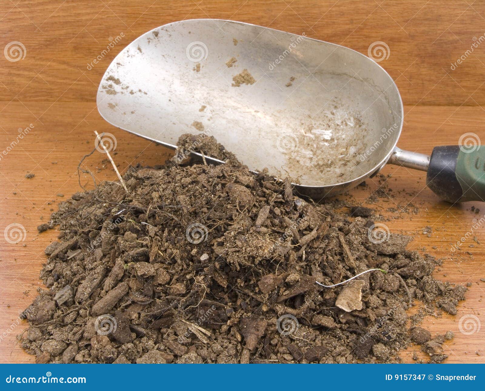 Shovel and dirt stock image. Image of wooden, wood, tool 9157347