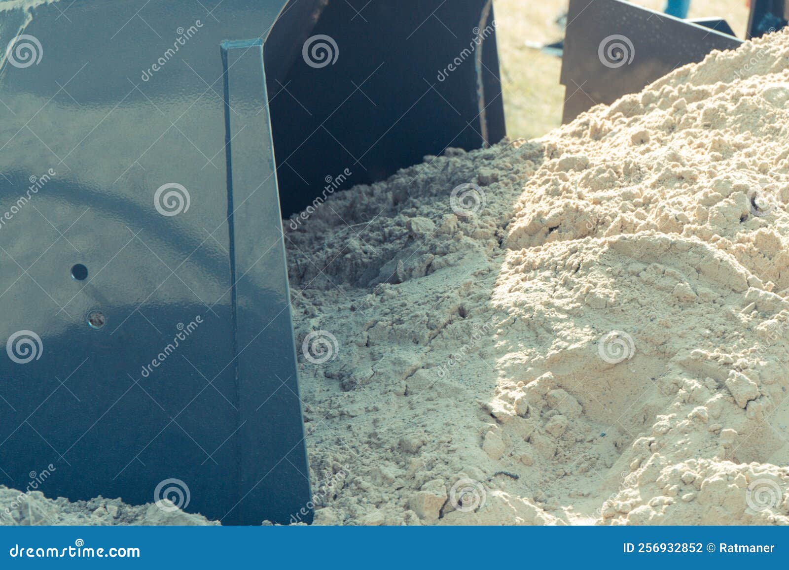 Shovel of Excavator Working with Soil or Sand Stock Photo Image of heavy, steel 256932852