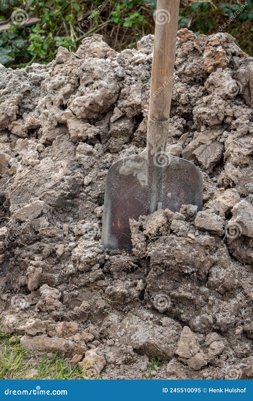 Premium Photo  Edible brown clay stone with small garden shovels