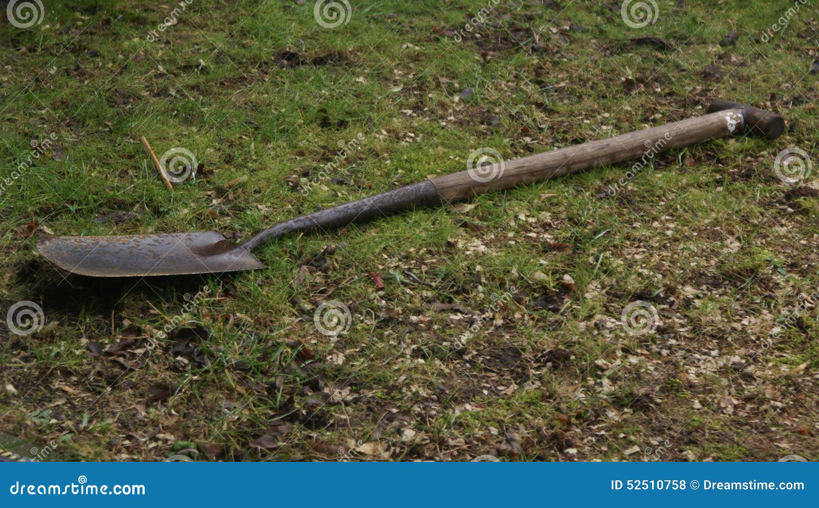Shovel with iron blade stock photo. Image of white, front 52510758