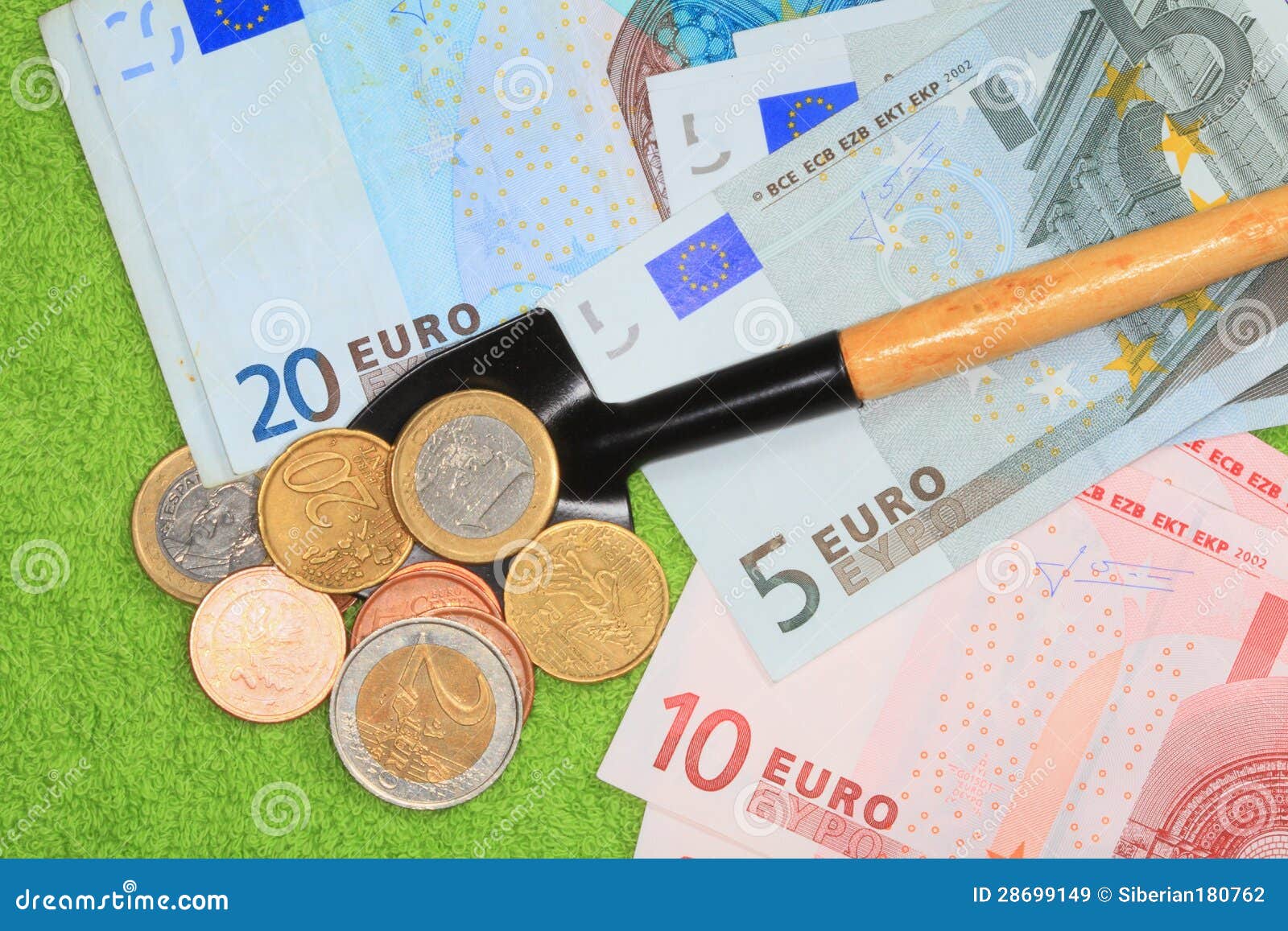 Shovel and money stock image. Image of success, commerce 28699149