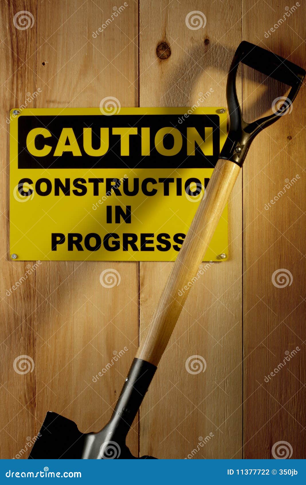 Shovel ready stock photo. Image of safety, careful, yellow 11377722