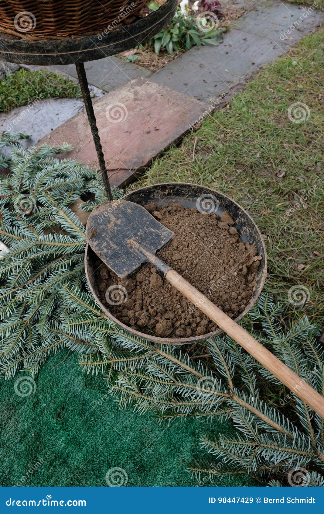 Shovel and Soil for a Grave Stock Image Image of earth, mortality